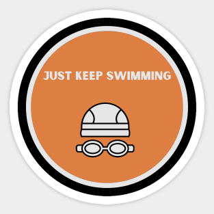 Vintage Just Keep Swimming Sticker